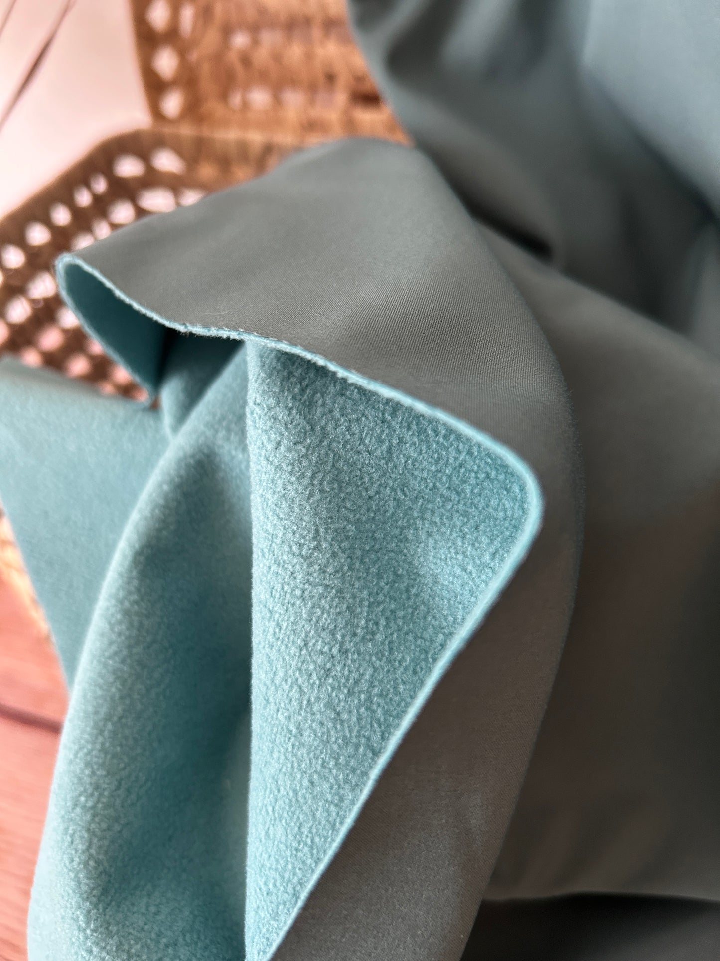 Tissu softshell coloris bleu canard