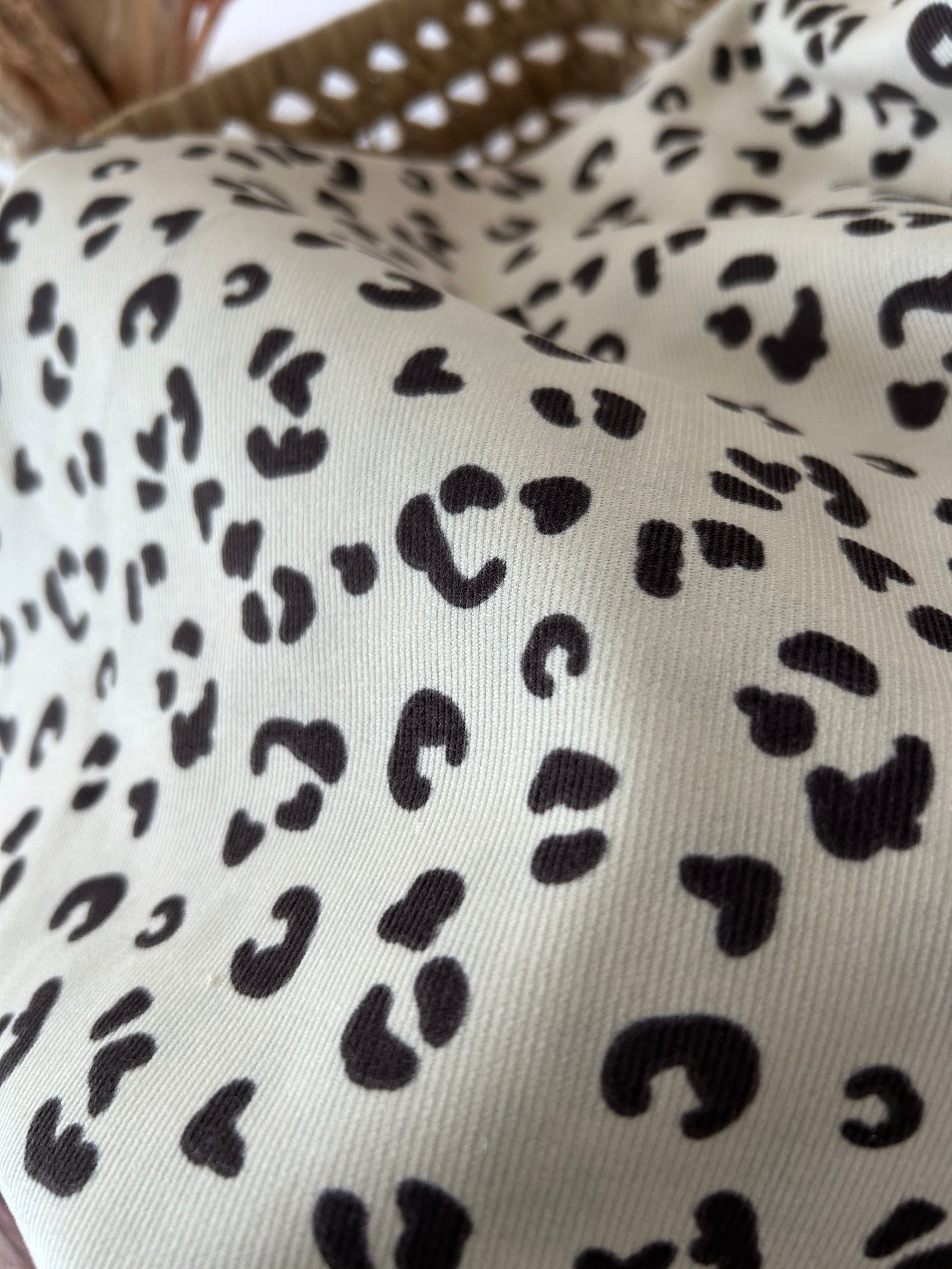 Tissu Velours Côtelé Milleraies Léopard