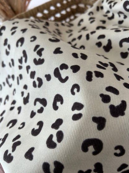 Tissu Velours Côtelé Milleraies Léopard