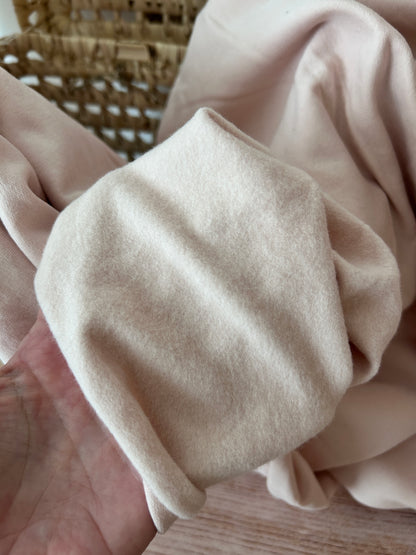 Tissu sweat french terry- coloris nude