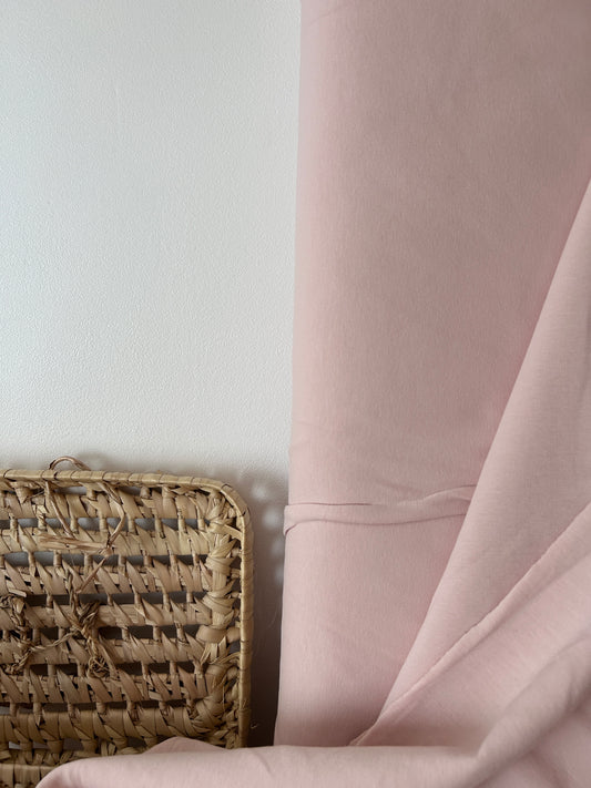 Tissu sweat french terry- coloris nude