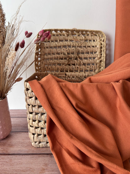 Tissu sweat french terry non brossé - coloris noisette