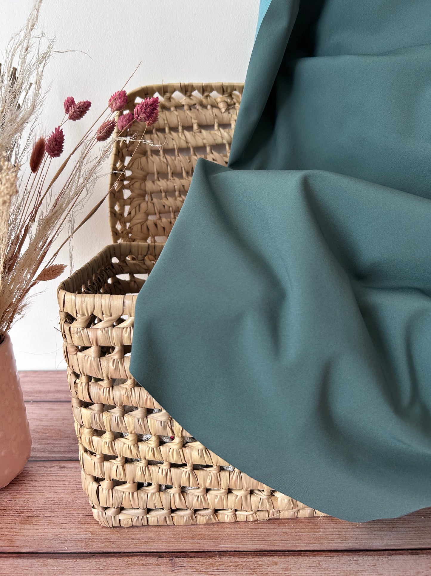 Tissu softshell coloris bleu canard